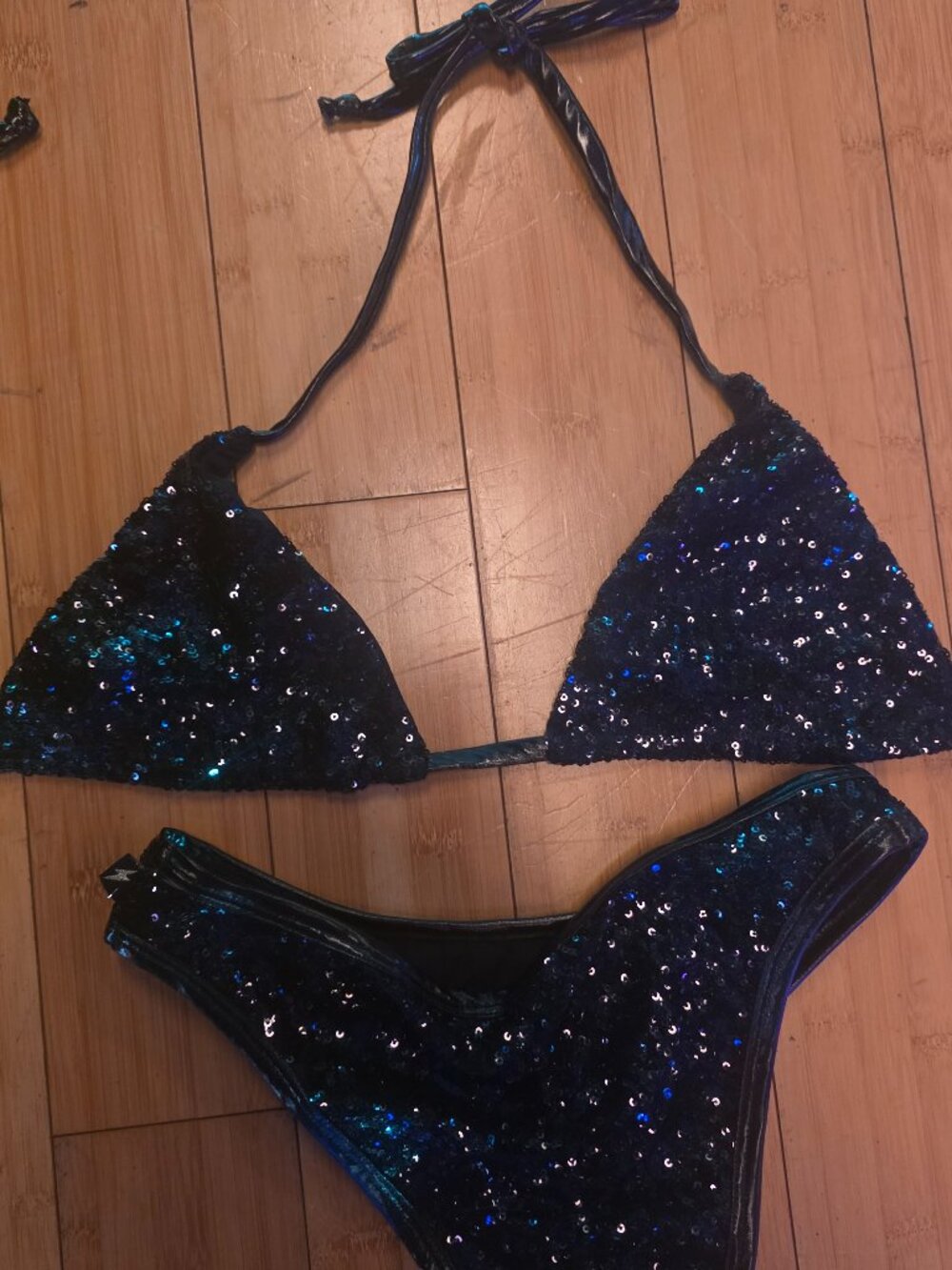 black sequin bikini - s/m Cleo the hurricance